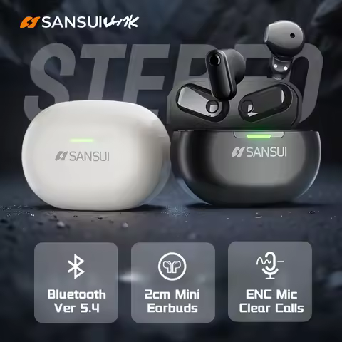 Sansui W97 Bluetooth 5.4 TWS Earbuds invisible in-Ear Ture Wireless Earphone IPX4 Waterproof Bluetoo