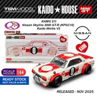 Kaido House Mini GT KHMG211 Nissan Skyline 2000 GT-R (KPGC10) Kaido Works V2 //211 Diecast Car