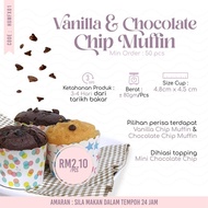 𝗛𝘂𝗺𝗮𝗶𝗿𝗮𝗴𝗶𝗳𝘁 𝗗.𝗜.𝗬| Vanilla &amp; Chocolate Chip Muffin  | 80gm | Muffin Doorgift | Door Gift Kahwin Murah Box Borong Viral