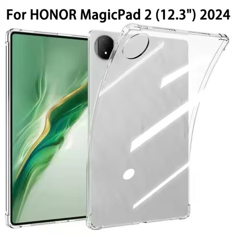 Clear Case for HONOR MagicPad 2 (12.3") 2024 Transparent TPU Protective Cover Lightweight Flexible S