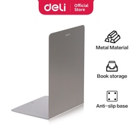 Deli Storage Book End Steel Material Anti-Slip Base (2 Pair) 78650-WTE/DGRY