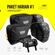 WINNERS KIT - Paket Motor Honda WIN 100 ( Tas Stang Sidebag Touring Raincover )