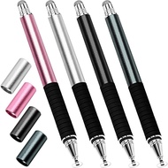 Capacitive Stylus Pen (4 Pack), Universal Stylist Pens 2 in 1 Precision Series Fine Point Disc Touch