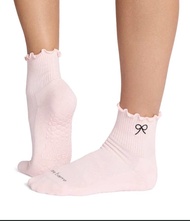 S M L⚠️no tag pure barre by tavi noir crew socks pink