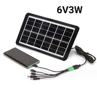 Portable Solar Panel Mini Solar Panel 6V3W  6V6W Monocrystalline Cells Solar Panel With 3m Cable Sol