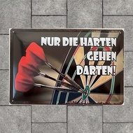 1PC Wood or Acrylic Hanging Plaque, Sign, Logo, Dart Themed Metal Sign - 12" x 8" Unframed, German T