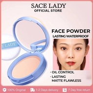 SACE LADY Compact Powder Waterproof Setting Powder Oil Control Matte Flawless Face Powder