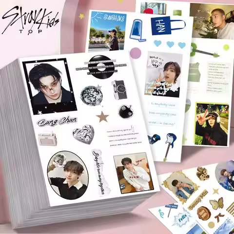 8pcs Stray Kids SKZOO Creative Cut Film Stickers Bang Chan Felix Peripheral Phone Case Water Cup Dec