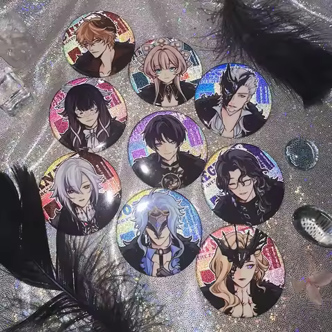 Game Genshin Impact Arlecchino Balladeer Tartaglia II Dottore Regrator Badge Button Brooch Pin Cospl