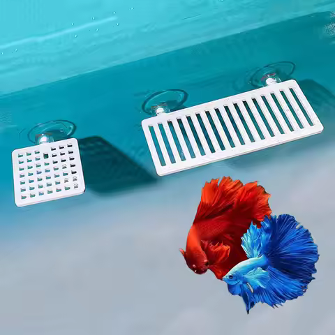 Plastic Fish Tank Aquarium Artificial Grid Betta Fish Rest Spawning Ornamental Plant Betta Fish Play