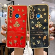 SILICONE CASE PLATING MAPLE LEAF FOR OPPO A16 A16E A16K A16S A15 A15S A12 A11K A1K A39 A37 A36 A3S A