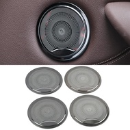 For BMW X1 F48 2016-2021 Stainless Car Door Panel Loudspeaker Pad Round Speaker Cover Trim Frame Sti