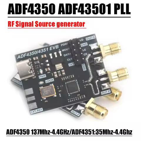35M-4.4G ADF4350 ADF4351 PLL RF Signal Source generator TYPE-C USB Development Board sine wave for H