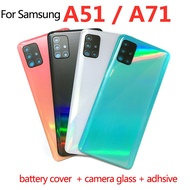 Original for Samsung Galaxy A51 A515 A71 A715Phone Housing Case Battery Back Cover Rear Door Cover P