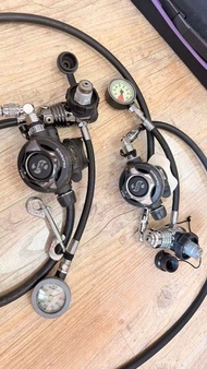 Scubapro blacktech S600 + 銀色S600側掛潛水調節器套裝