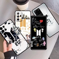 Men's team BTS Samsung A52 A52S A53 A71 A72 4G 5G Silicone shockproof TPU Straight Side Liquid Phone Case