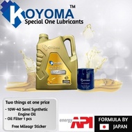 KOYOMA 10W40 SEMI SYNTHETIC ENGINE OIL + KOYOMA PROTON OIL FILTER PW 510577B