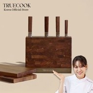 Korean Premium VG10 Damascus Knife Set Walnut Acacia Cutting Board Knife Block Gift Set TRUECOOK