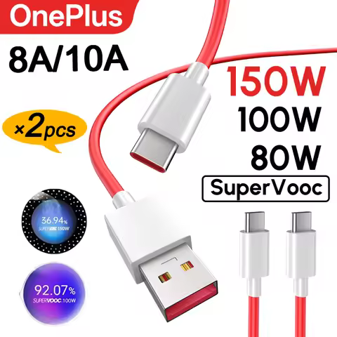 Original 150W 100W 80W Supervooc Fast Charger Cable USB Type C 8A Warp Charge Cord Oneplus 13 12 11R