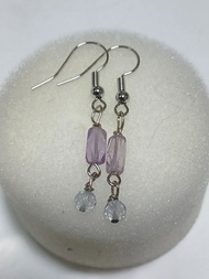 紫黃晶耳環