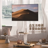 可移动电视机柜北欧实木电视柜家用电视移动支架移动电视架带轮子