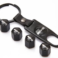 GANTUNGAN Amg Black Valve Cap + Black Mercedes Benz Amg Car Keychain