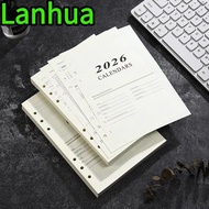 LANHUA A5 Notebook, Refill Page Daily Planner Binder Inner Page, Perforated Sheets Loose Leaf Agenda