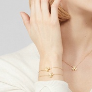 [Best quality] VCA18K gold three grass necklace Frivole series 18K yellow gold white gold diamond co