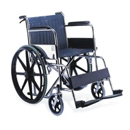 รถเข็น Wheelchair วีลแชร์ รถเข็นโครงเหล็ก รุ่น KY809BJ-46 มีเบรคมือ ล้อแม็ก สามารถพับเก็บได้