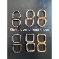 1 bag D ring, square bag ring (2 pieces)