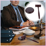 1Set Role Play Toy Gavel Dark Brown Wood for Playing Use  junshaoyipin