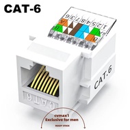 CYMX RJ45 Ethernet Module, Cat5e Cat6 White Module Coupler, UTP  Connector Tool-Less Jack Connector