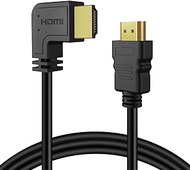 TNP Right Angle HDMI Cable (15FT) - High Speed HDMI 2.0 Cord Supports UHD 4K 60hz 2K 2160p Full HD 1080p Quad HD 1440p 3D ARC Ethernet for Xbox One X/S PS4 Pro/Slim &amp; Apple TV 4K, Nintendo Switch