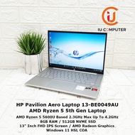 HP PAVILION AERO LAPTOP 13-BE0049AU AMD RYZEN 5 5600U 8GB RAM 512GB NVME SSD USED LAPTOP REFURBISHED