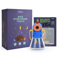 Portable Tales Story Book Projector Light Torch Toys Set Baby Mini Theater with 8pcs projection film