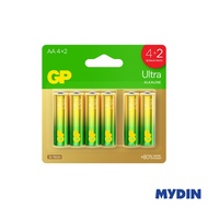 GP Ultra Alkaline Battery AA (4+2 pieces)