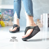 992-119 รองเท้าสุขภาพเสริมส้น2.5นิ้วคริสตรัลหน้าเต็ม (เท้าอวบอูม+1ไซส์)