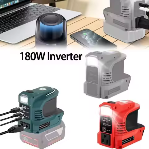 SIHAO Outdoor Power Bank AC 120-220V 200W Battery Inverter Adapter For Makita/Bosch/Dewalt/Milwaukee