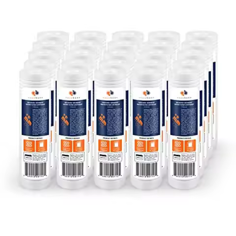 5 Micron 10 x 2.5 Grooved Sediment Water Filter Replacement for Whole House Filter Cartridge Compati