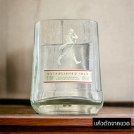 แก้วตัดจากขวด Red label งานสวยพรีเมี่ยม
