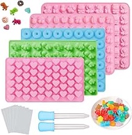 Pack of 5 Gummy Bear Moulds Silicone Gummy Bear Moulds Make Your Own Set Fruit Gum Mould Silicone Ca