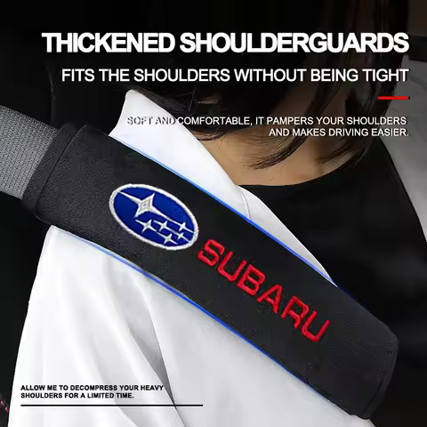 Fashion Car Safety Belt Shoulder Cover Protection Pads For Subaru Forester SG5 SJ Impreza XV Legacy 