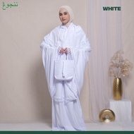 Get Ayzel 2-in-1 Umrah Prayer Robe with Lace Accents, Muslim Fashion