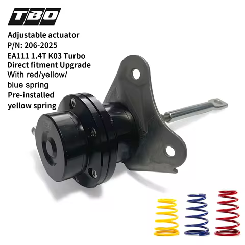 Turbo Wastegate Adjustable Actuator for EA111 1.4T K03 TurboDirect fitment Upgrade With Red/Yellow/B