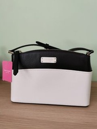Kate spade 黑白拼斜背包 側背包 相機包