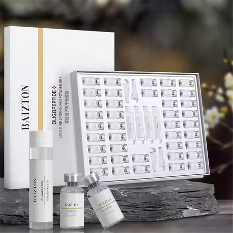 44PCS Lyophilized Powder Serum Sheep Placenta Oligopeptide Skin Care Set Brighten Repair Face Tone A