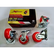 Planet88 - PT88 - LIVE WHEELS 2 inch PU trolley + Brake FRT Modl Xander caster CLOSET