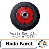 Trolley Wheel Rubber Wheel Dead Lori 10" SWALLOW 1000 kg 2 Bearings Trolley Wheel Cart 10 Inch