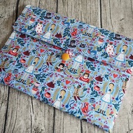 英國製作 棉麻粉藍愛麗絲夢遊仙境 switch iPad 平板電腦保護套