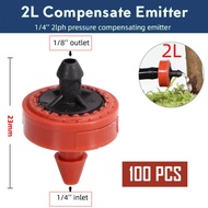 [100 Pcs] 2L/4L Steady Flow Dripper Pressure Compensating Emitter Durable Drip Irrigation Water Regu